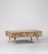 Tear Solid Wood Coffee Table In Natural Finish
