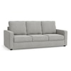 Apollo Compact High Back 3 Seater Fabric Sofa in Vapour Grey Colour
