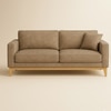 Airy 2 Seater Sofa In Leatherette Beige Color