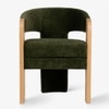 Nouve Solid Wood Dining Chair in Green Colour