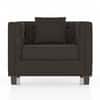 Windsor Premium 1 Seater Fabric Sofa in Stone Grey Velvet Colour