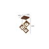 Rhombus Brown Solid Wood Cluster Hanging Light