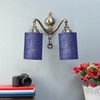Devansh Metal Electric Wall Light in Blue Colour with Blue Shade Count of 2 Lights