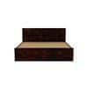 Brilliant Sheesham Wood Queen Size Bed Non Storage Bed Walnut Finish (60 x 78 inches)