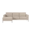 Modernelegance Wood Right Aligned 3-Seater With Upholstery Non Storage Sofa In White Colour