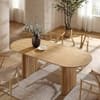 Velin Oval 6 to 8 Seater Extending Solid Wood Pedestal Dining Table Brown