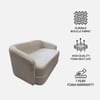 Elegantensemble Wood 2 Seater With Upholstery Non Storage Sofa In Grey Colour