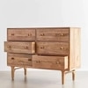 Scalamango Wood Chest Of Drawers In Natural Finish