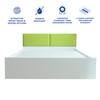 Saimaa Engineered Wood Queen Size Bed In White Finish