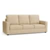 Apollo Compact High Back 3 Seater Fabric Sofa in Pearl Colour