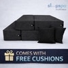 Sleep Spa Foldable 2 Seater Double Foam Fold Out Sofa Cum Bed in Grey Colour