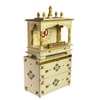 D'Dass Multi Color Mdf and Sheesham Wooden Temple With Cabinet For Pooja