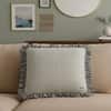 Ruffle Mint Cream  And Duck Egg Cushion Cover  16X16 Inches