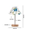 Devansh Multicolor Cotton Table Lamp With  Natural  Wood Base  & Steel Pipe (10X16.25 Inches)-38