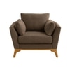 Lorentz Boucle Fabric Lounge Chair in Brown Colour