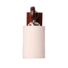 Devansh Solid Wood Electric Wall Light in Brown Colour with White Shade Count of 1 Light