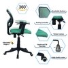 Jaazza Low Back Ergonomic Chair in Dark Green Colour