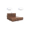 Keaton Sheesham Wood Queen Size Bed Box Storage Provincial Teak Finish (60 x 78 inches)