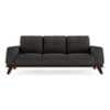 Granada Essential 3 Seater Fabric Sofa in Steel Colour