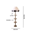 Devansh Shelf Wooden Floor Lamp