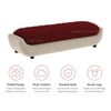 Marko Velvet 2 Seater 4 Feet Ottoman Bench in Maroon & Cream  Color
