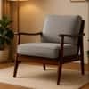 Huxley Solid Wood Accent Chair in Walnut