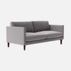 Tharoli Velvet 2 Seater Sofa in Grey Colour