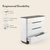 Baltoro Engineered Wood Chest of 5 Drawers in White Finish