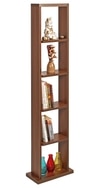BLUEWUD Walten Engineered Wood Bookshelf Cabinet Book Rack Organizer with Shelves for D�cor Display Floor Standing for Home Library Furniture (Walnut)