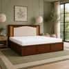 Reva Solid Wood Comfort King Bed Box Storage Provincial Teak Finish Mattress 72 x 78 Inches