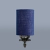Devansh Metal Electric Wall Light in Antique Gold Colour with Blue Shade Count of 1 Light