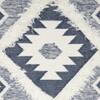 Imperial Knots Ivory Blue Hand Woven Kilim Dhurrie 5x7 Feet