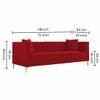 Haruko Fabric Sofa - Red