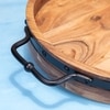 Ireka Home Anugraha Wooden Serving Tray with Iron Handles – Medium
