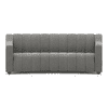 Sienna 3 Seater Fabric Sofa in Ash Grey Velvet Colour