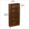 Alex Engineered Wood Bookshelf with Brown Maple finish