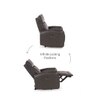 Venezia Two Seater Motorized Leather Recliner in Smoke Grey Colour