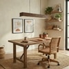 Artline 36 Brown Solid Wood Single Hanging Light