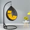 Premium Egg Single Seater 6 Star Swing Chair Yellow