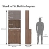 Hubert 4 Door Tall Display Cabinet in Classic Walnut Finish