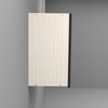 Aluminium Black Profile 4 Fluted Glass Handless Shutters Wall Cabinet In Highland Pine Finish