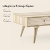 Ivara Rectangular Solid Wood Coffee Table In Natural Finish