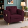 Daraco Velvet 1 Seater sofa in Red wine Color