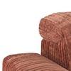 Gretta 3 Seater Fabric Sofa With Adjustable Headrest In Deep Russet