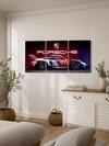 The Castle Decor Porsche 911 Racing Car Wall Art Set of 3 8x12 Inch