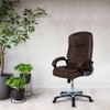 Pleash High Back Executive Chair in Brown Colour