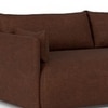 Cozychic Wood 3 Seater With Upholstery Non Storage Sofa In Red Colour