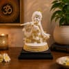 Devotional Divine Bal Gopal Statue in White Colour