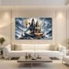 The Castle Decor Lord Shiva Wall Painting Design 5 Wooden Framed 27x48 Inch (Style 2)