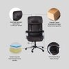 Ettorez Gloster High Back Leatherette Office Chair In Brown Colour